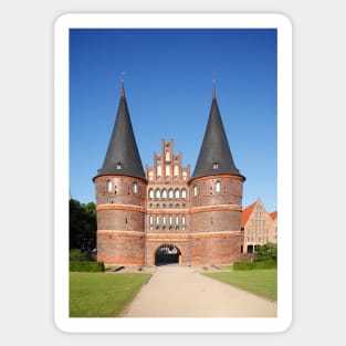 Holsten Gate, Luebeck, Schleswig-Holstein, Germany, Europe Sticker